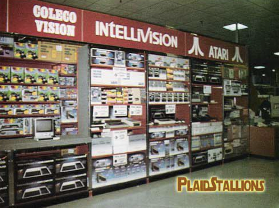 1980s video game store - Coleco Vision Intellivision Ataria Plaidstallions