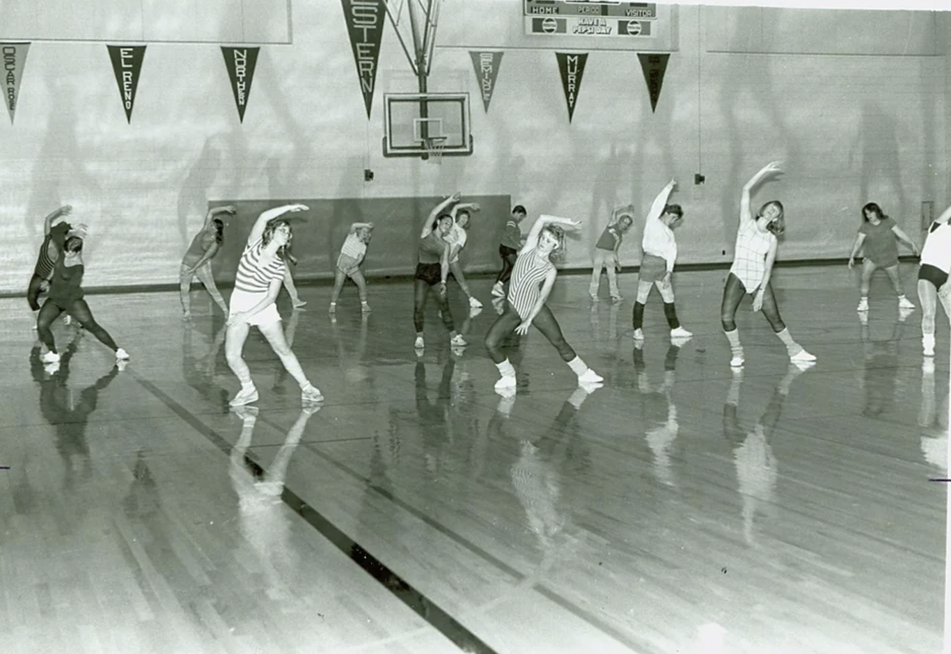 Fitness class at the “Y,” 1986. 