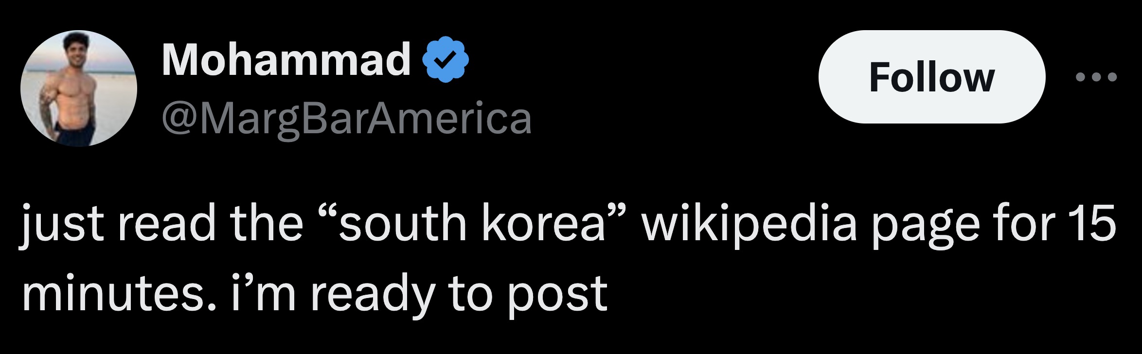 parallel - Mohammad just read the "south korea wikipedia page for 15 minutes. i'm ready to post