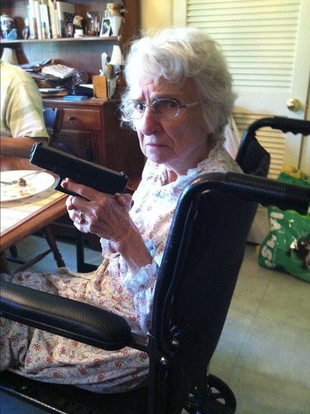 granny with a glock