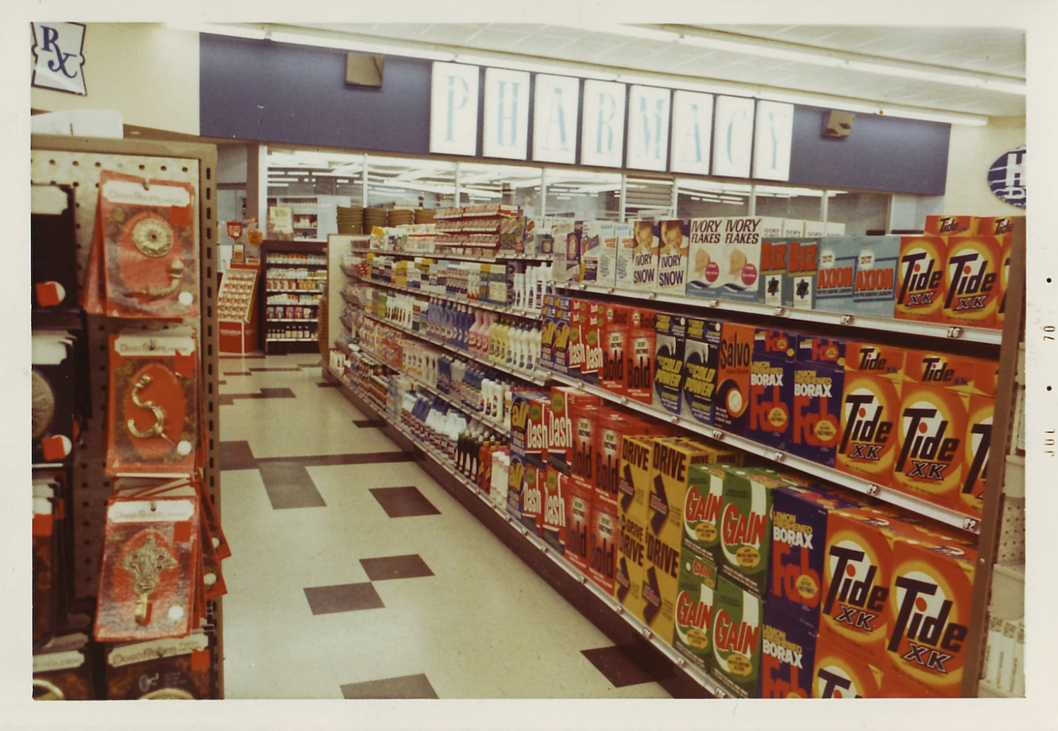 A Cali drugstore, 1970. 