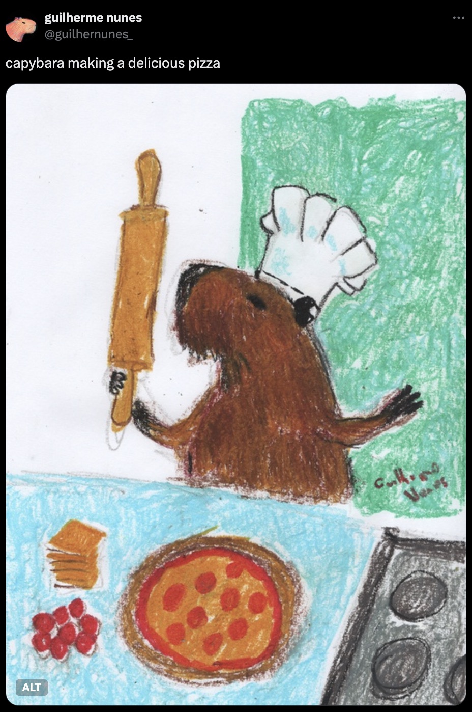 Alt guilherme nunes capybara making a delicious pizza Call