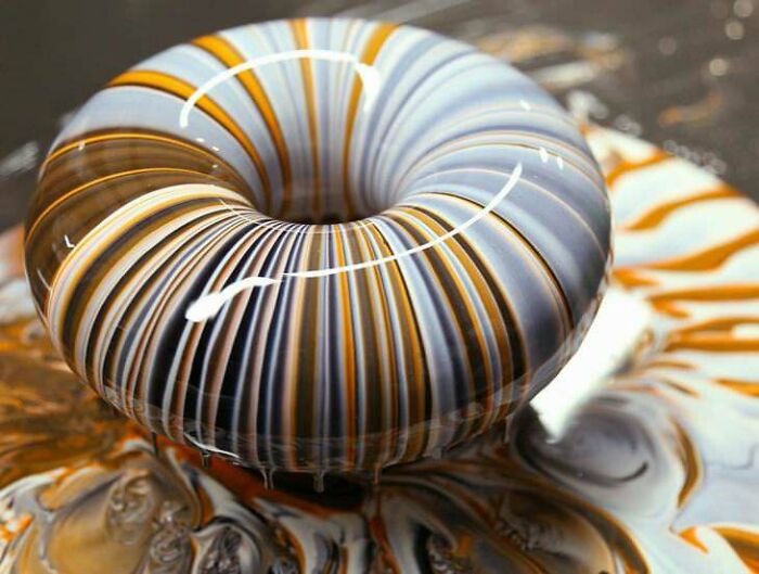 This mirror glaze doughnut blurs the line between art and food.