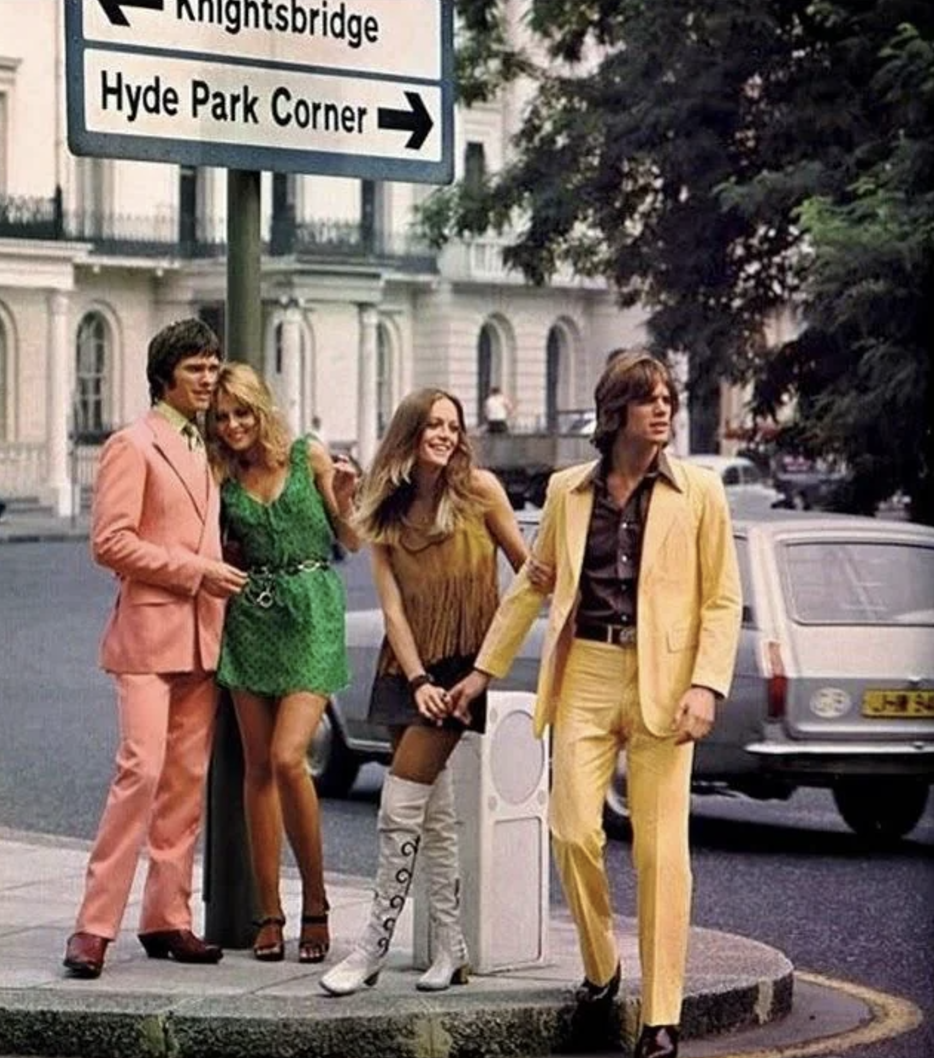 1960s london fashion - Knightsbridge Hyde Park Corner 1998