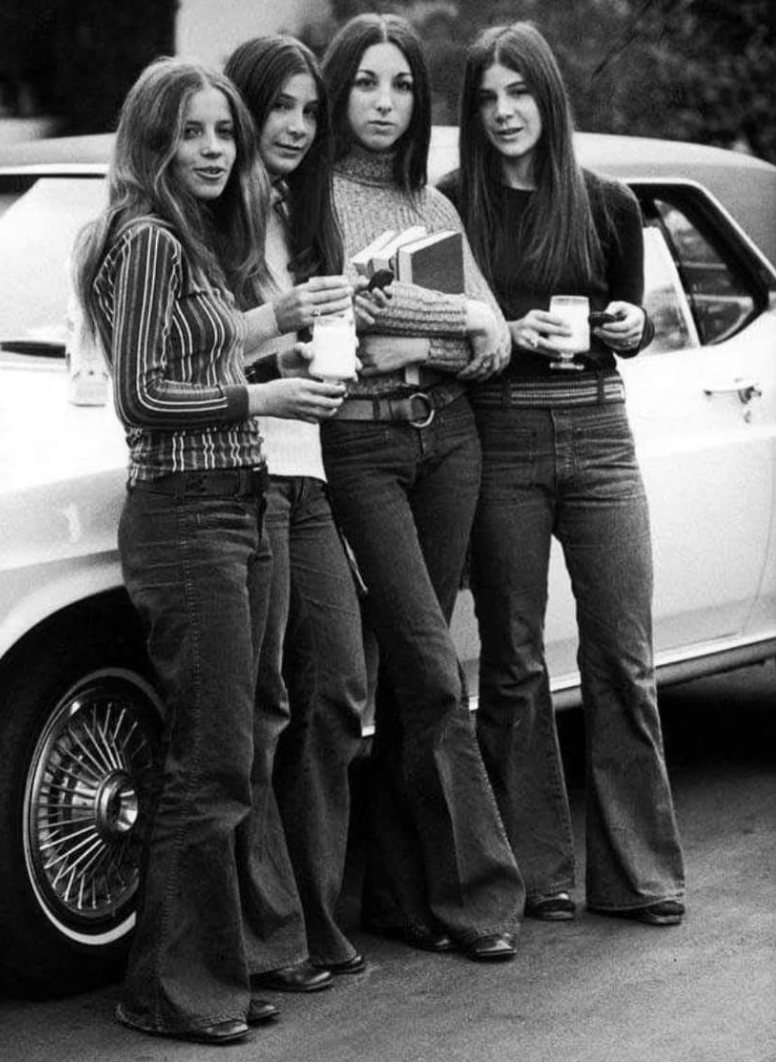 ‘70s high school parking lot. 