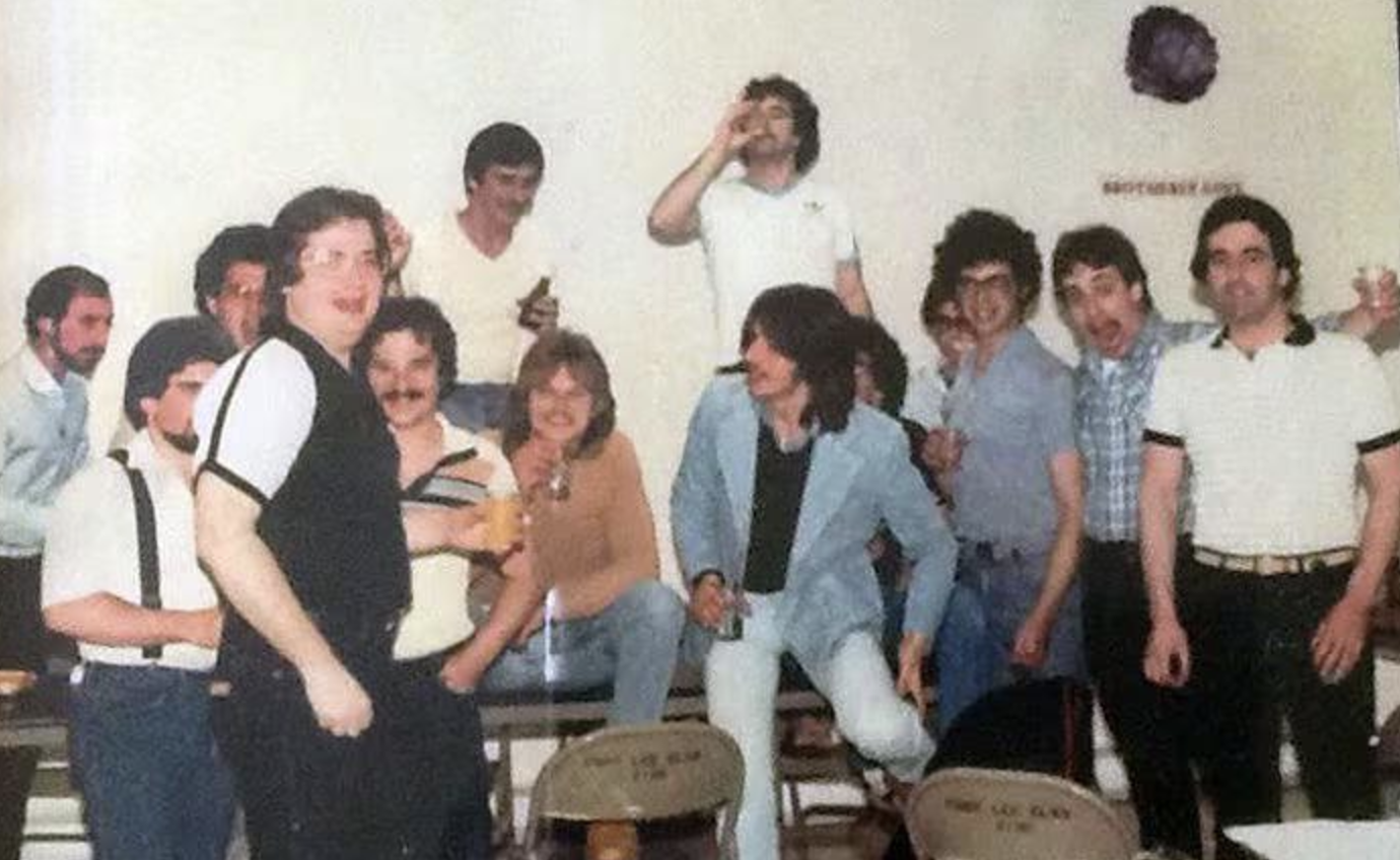 High school students in Fairview, NJ having fun in this photo from the 1970s.