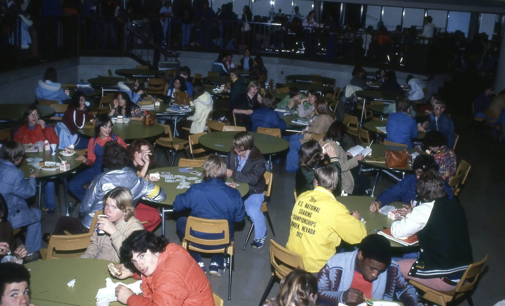 Inside the student union.