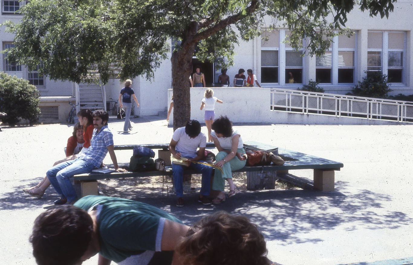 Lunchtime in the quad.