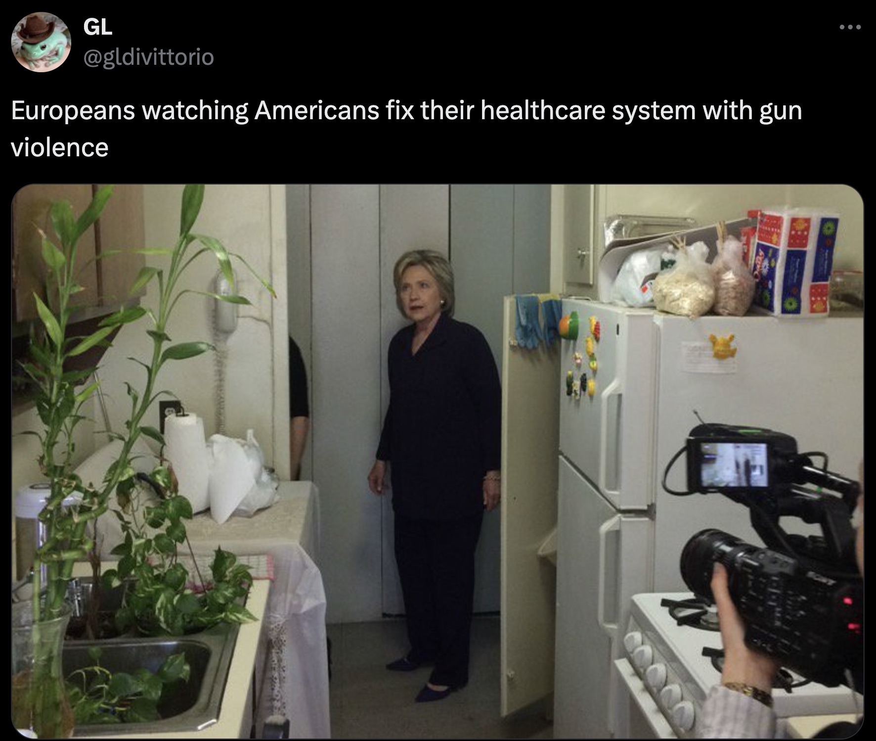 do you mean they missed meme hilary - Gl Europeans watching Americans fix their healthcare system with gun violence