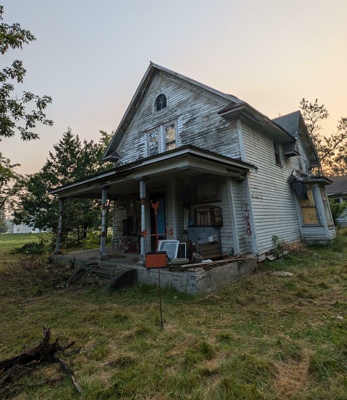 "My fathers old home. The back half was built in 1873 and the front have built in 1906.  Not sure what to do with it honestly.."