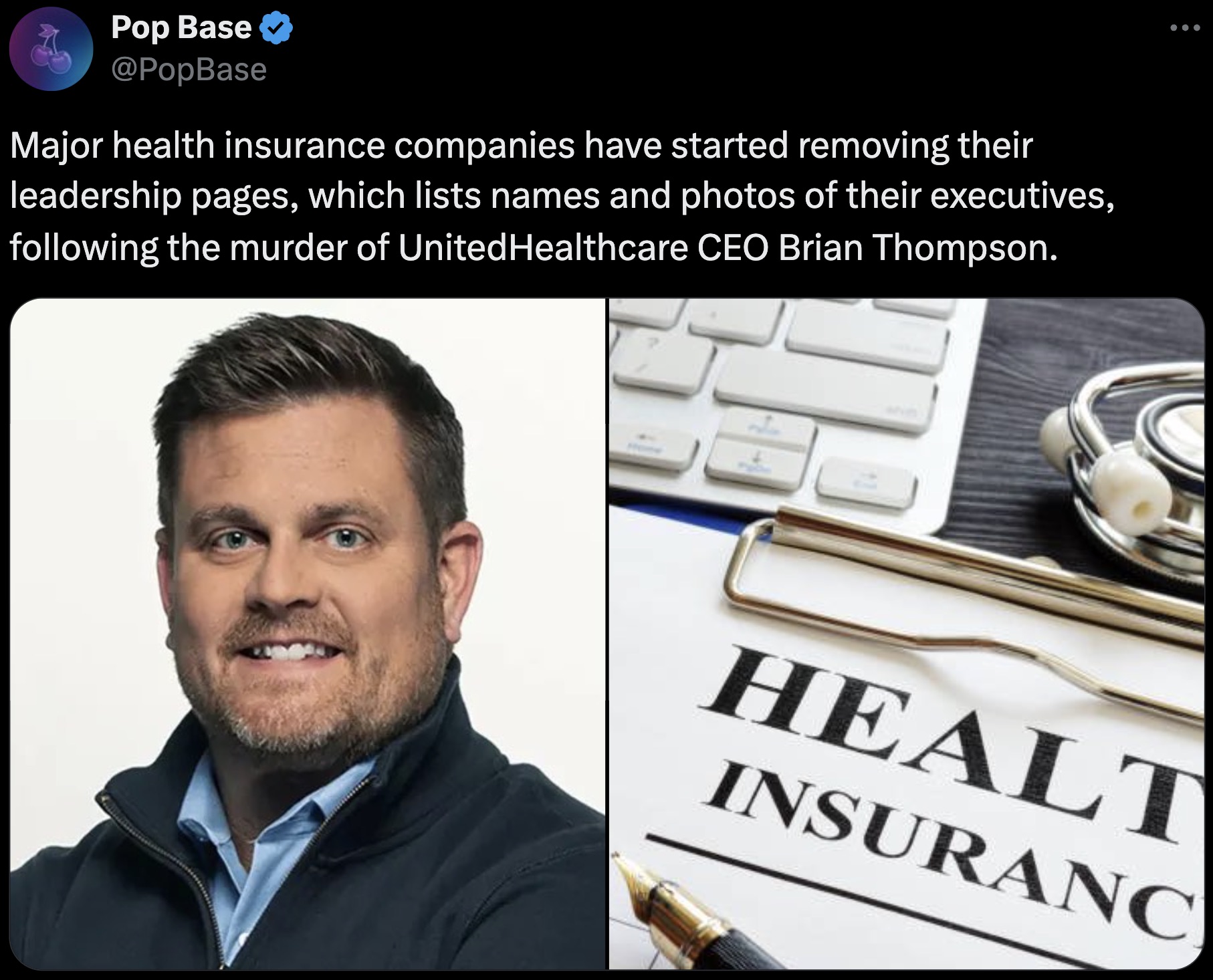 Brian Thompson - Pop Base Major health insurance companies have started removing their leadership pages, which lists names and photos of their executives, ing the murder of UnitedHealthcare Ceo Brian Thompson. Healt Insuranc