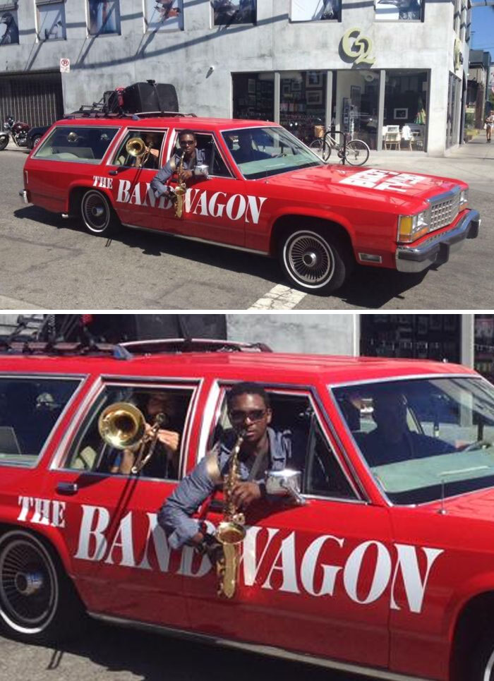 This wagon called the Bandwagon is infact a band wagon.