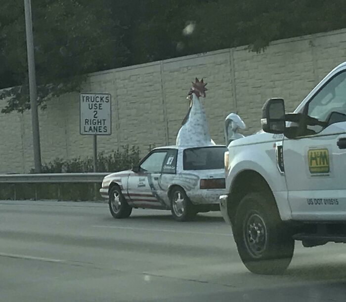 Never fear the Chickenmobile is here!