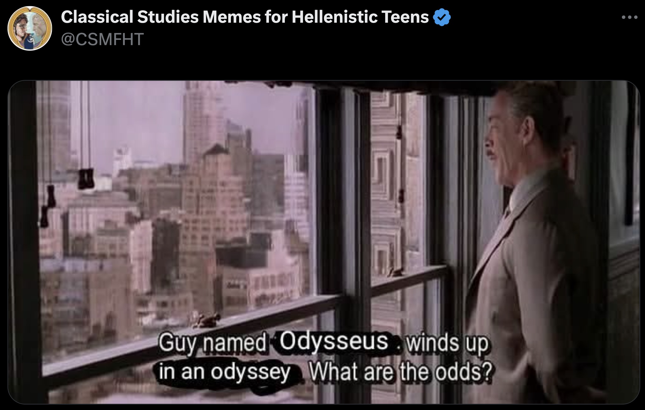 spider man hoffman gif - Classical Studies Memes for Hellenistic Teens Guy named Odysseus winds up in an odyssey What are the odds?