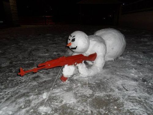 Be Careful Who You Call Snowflake: 26 Snowmen Armed to the Teeth 