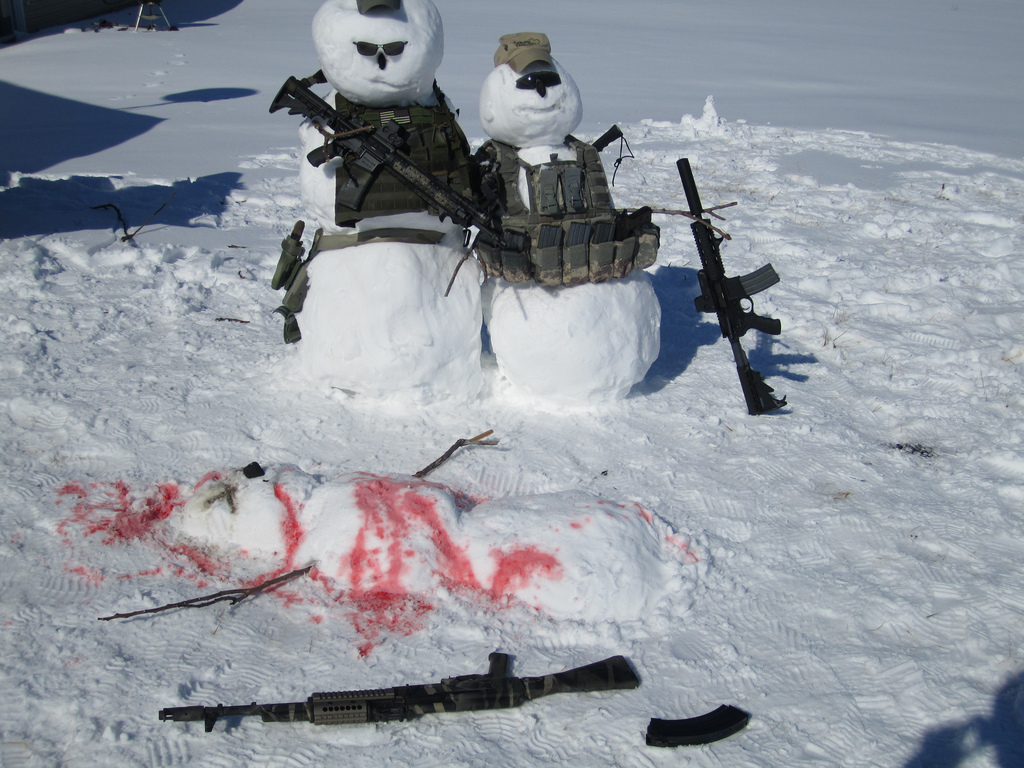 Be Careful Who You Call Snowflake: 26 Snowmen Armed to the Teeth 