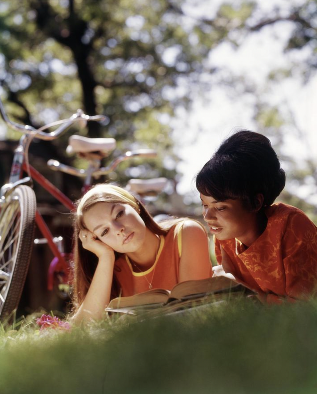 On the grass in the ‘70s. 