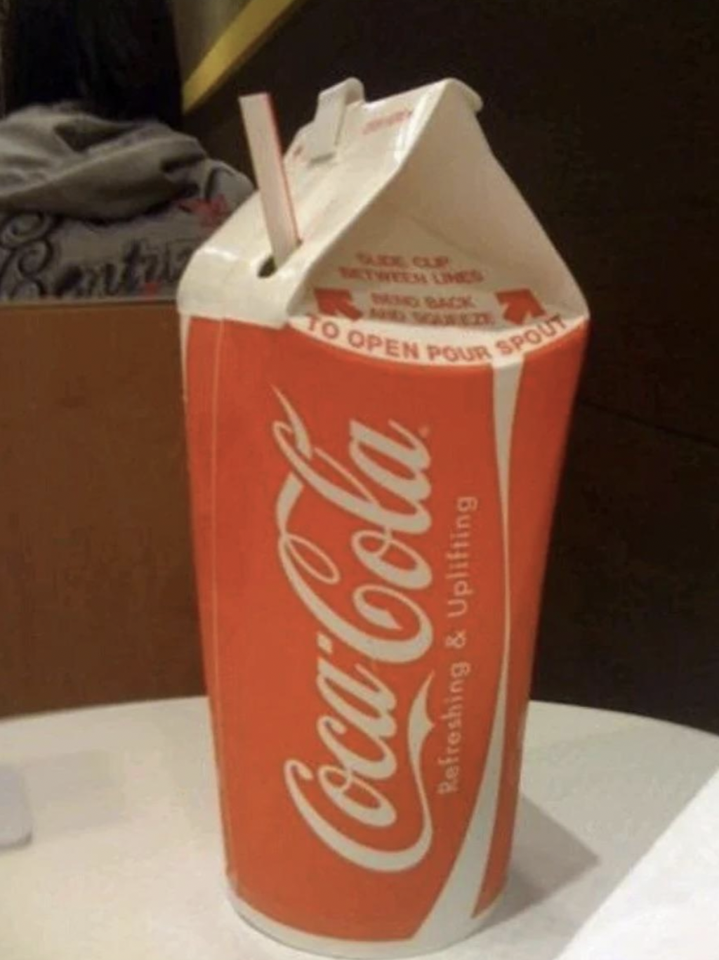 soda in a carton - Banti To Open Pour Spout CocaCola Refreshing & Uplifting