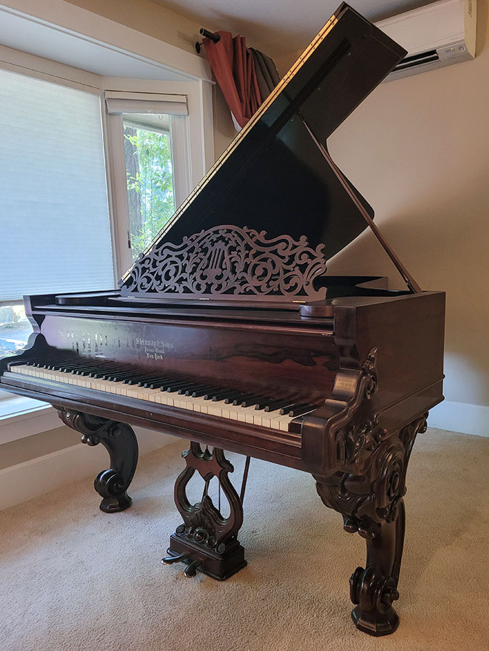 "Am 1864 Steinway & Sons Grand Piano that has been passed through the family."