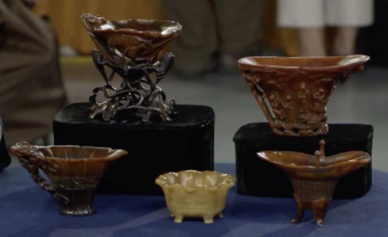 antiques roadshow rhinoceros horn ceremonial cups