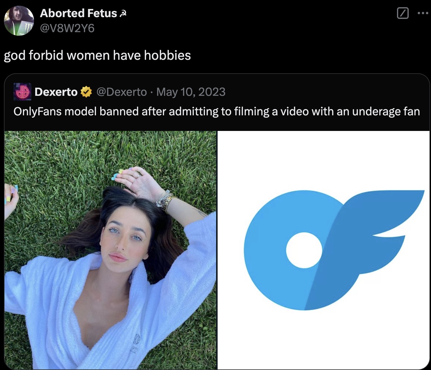 underage onlyfans - Aborted Fetus god forbid women have hobbies Dexerto ... OnlyFans model banned after admitting to filming a video with an underage fan Shy