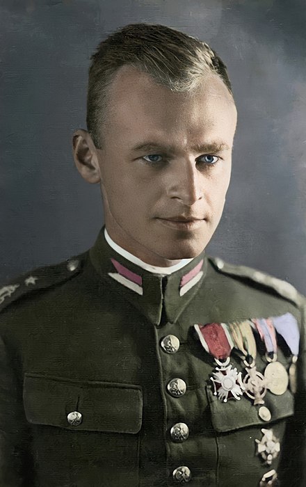 Pilecki joined the Polish Underground as a teenager during World War I. He went on to serve for Poland against Russia, and against the Germans in World War II. He allowed himself to be sent to Auschwitz in an attempt to expose what was really happening. While there, he formed an Auschwitz resistance movement, and escaped. He was captured, shot, and killed by occupying Russians in 1948. 