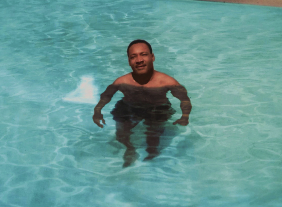 Chilling in a pool in Jamaica, 1967.