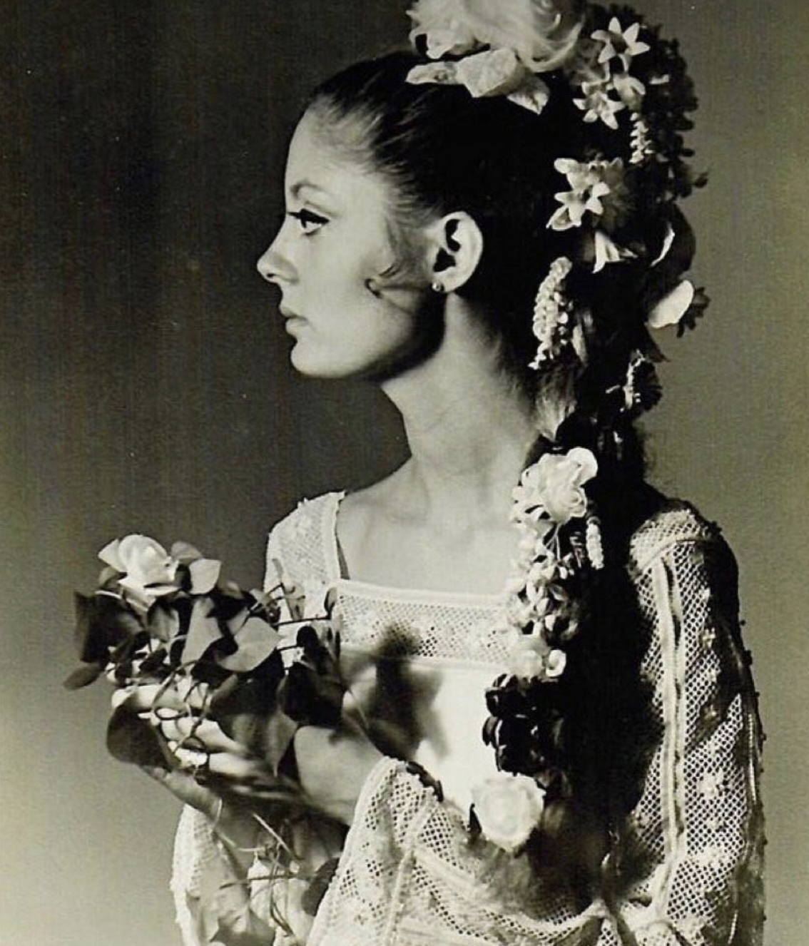 Photographed on her wedding day in 1967.