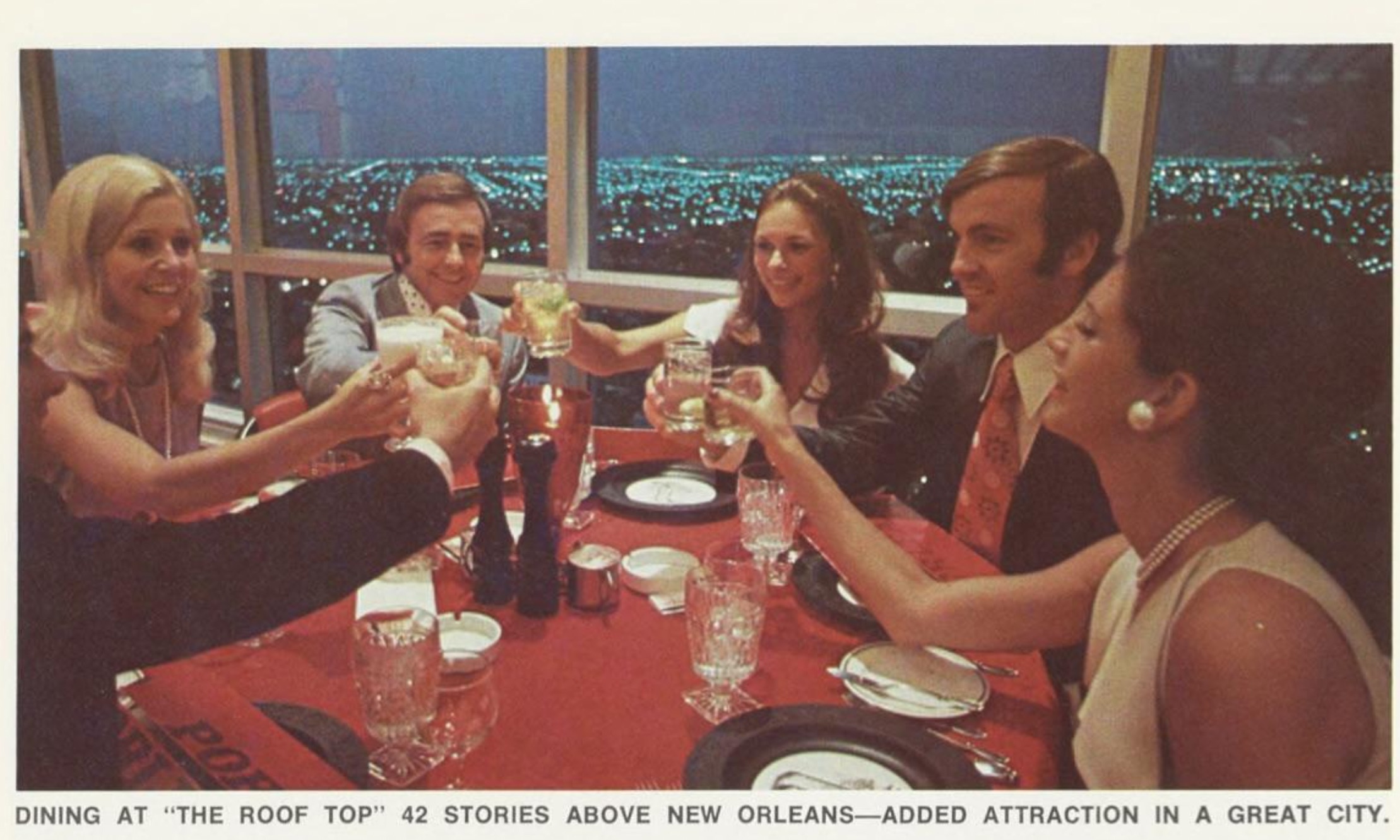 diner - Dining At "The Roof Top" 42 Stories Above New OrleansAdded Attraction In A Great City.