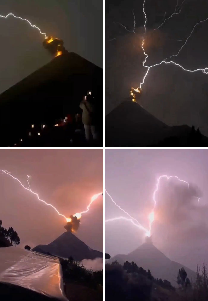 What volcanic eruption is complete with out some epic lightning strikes and fireballs?