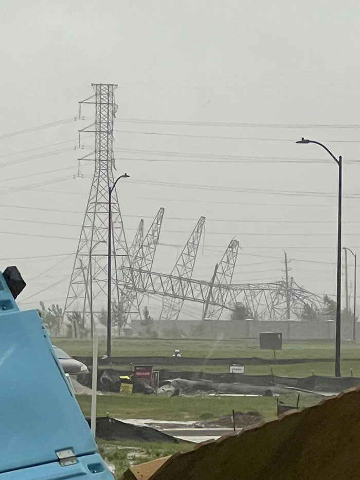 Have you ever experience winds so strong it blew over one of those massive power line towers?