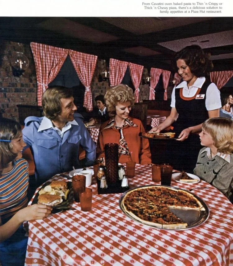 pizza hut 1970s - From Cavatini oven baked pasta to Thin 'n Crispy or Thick 'n Chewy pizza, there's a delicious solution to family appetites at a Pizza Hut restaurant. 0 9 9 9 9 9 9 9 9 9 6 9 9 9 0 19 9 9 9 9 9 4 9 9 9 9 9 9