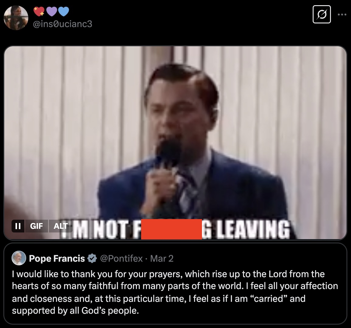 20 Tweets and Reactions to the Pope Flirting With Death