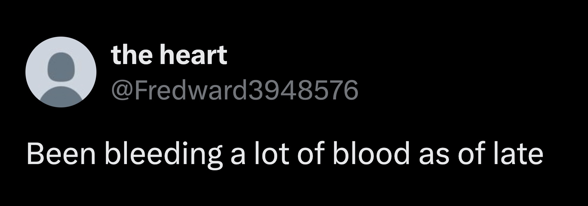 Why is it always that and never something fun?