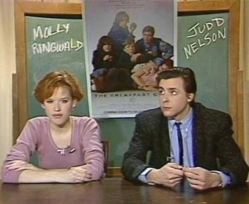 Judd Nelson and Molly Ringwald 