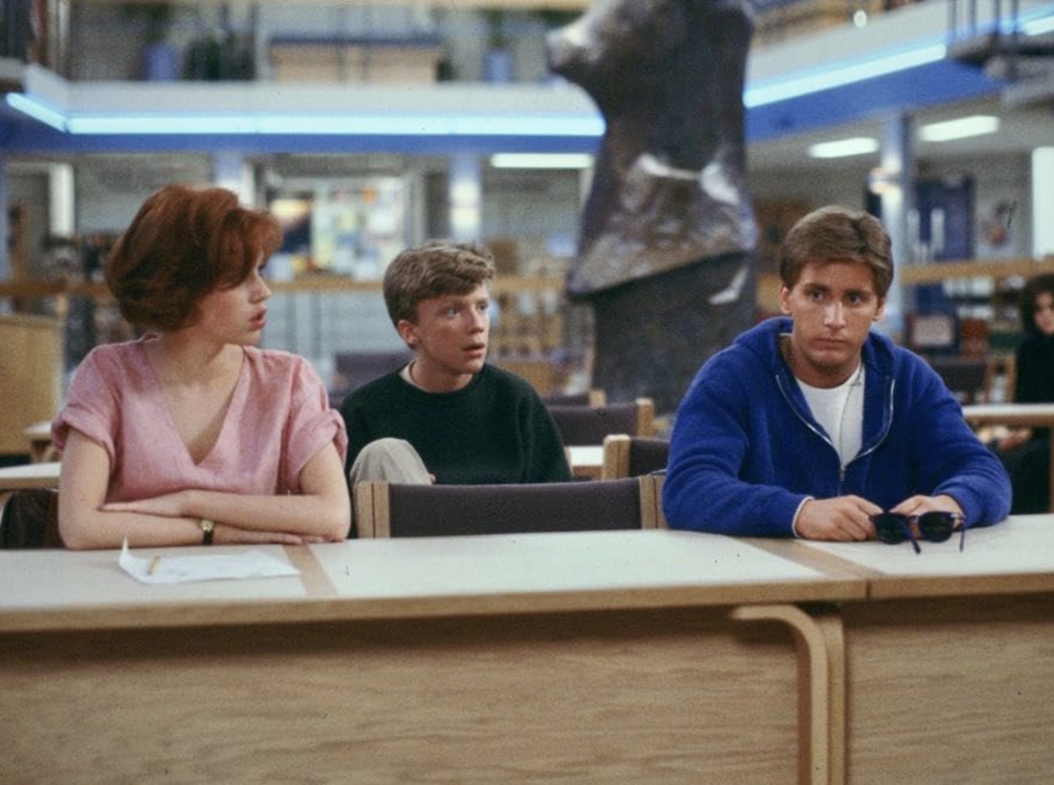 Molly Ringwald, Emilio Estevez, and Anthony Michael Hall