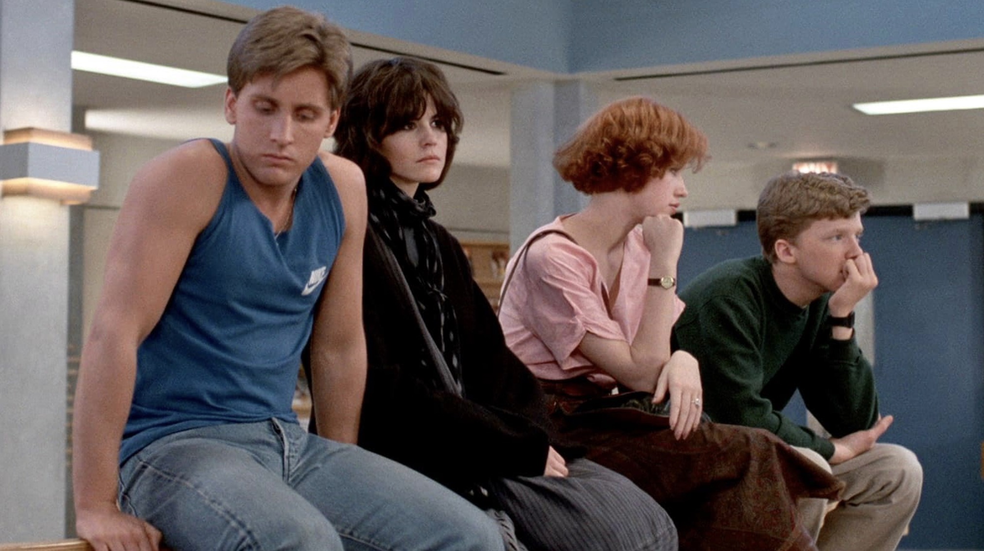 Molly Ringwald, Emilio Estevez, Ally Sheedy, and Anthony Michael Hall