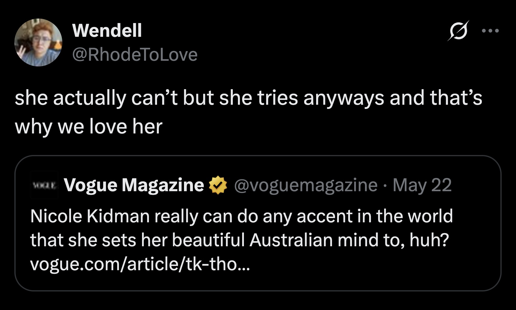 Kidman can do no wrong