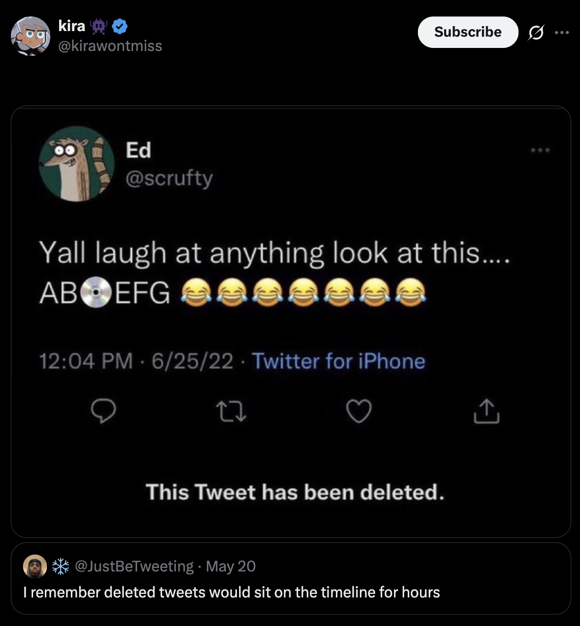 Deleted tweets are the best tweets