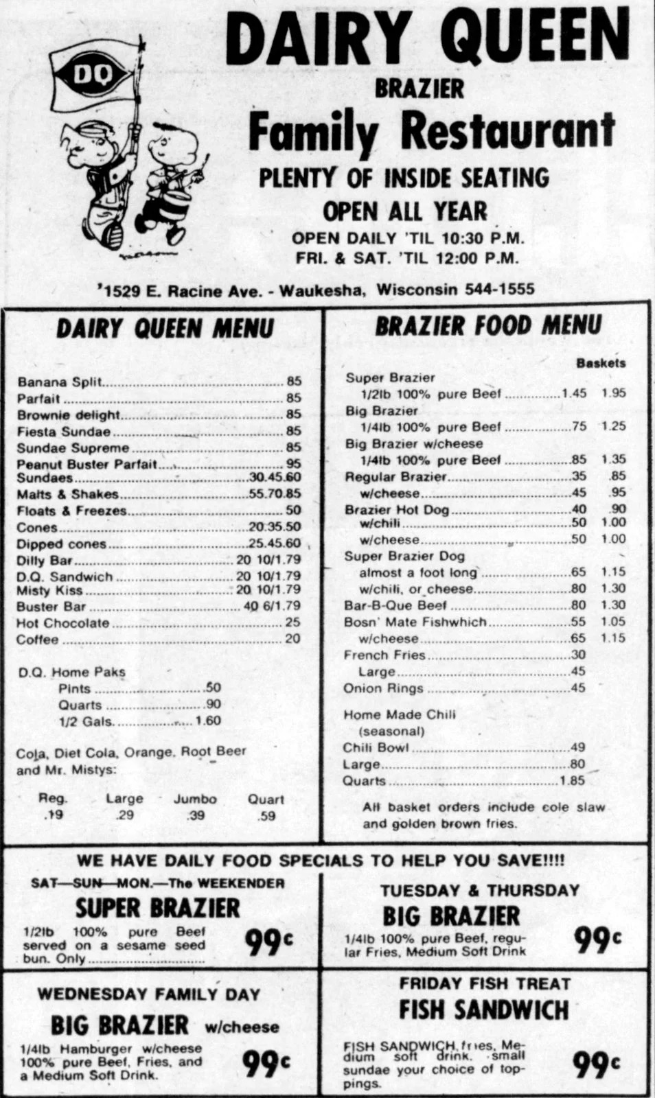 1976 Menu Prices
