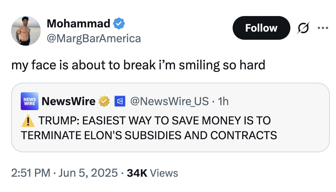 All the Best Reactions to the Trump–Elon Fallout