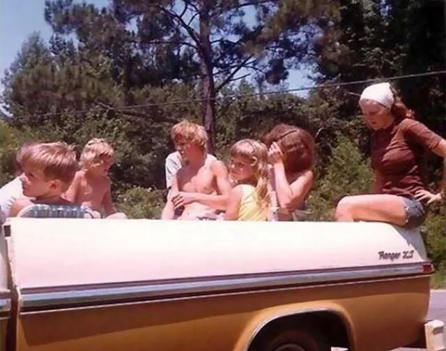 Riding in the Pickup Bed 