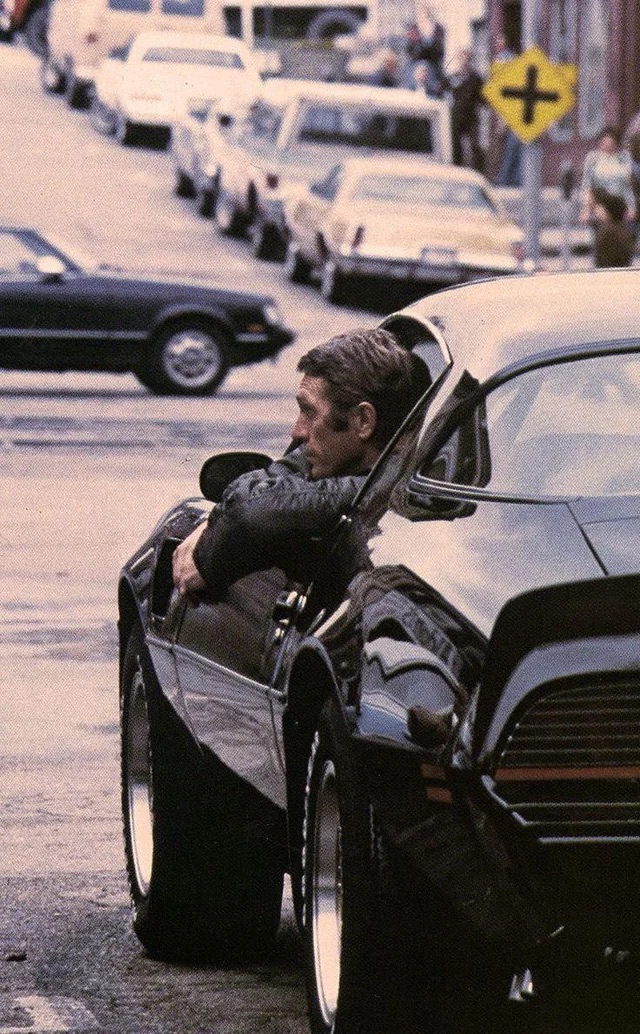 In a Pontiac Trans Am 