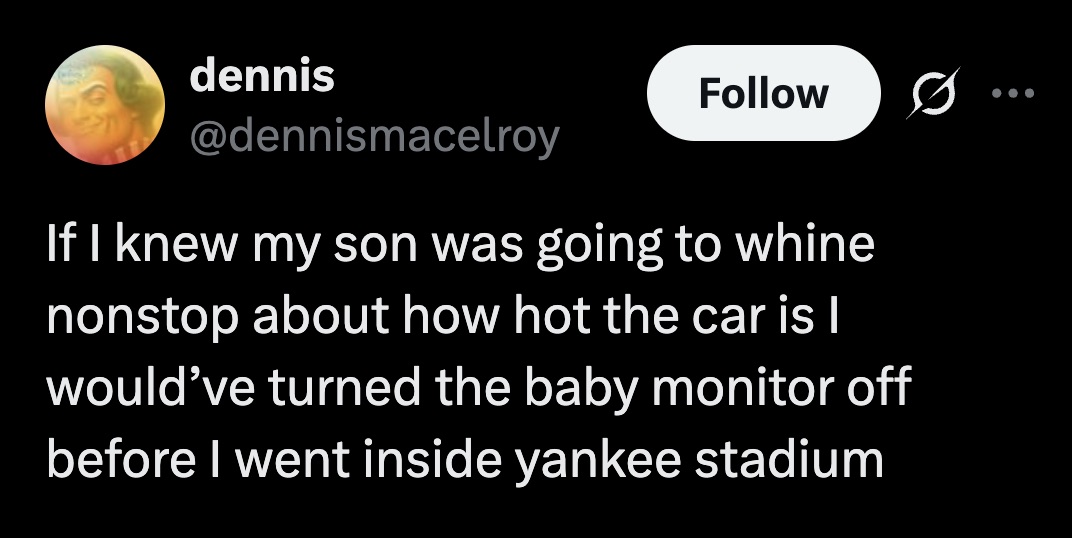 The children are a burden on our fun.