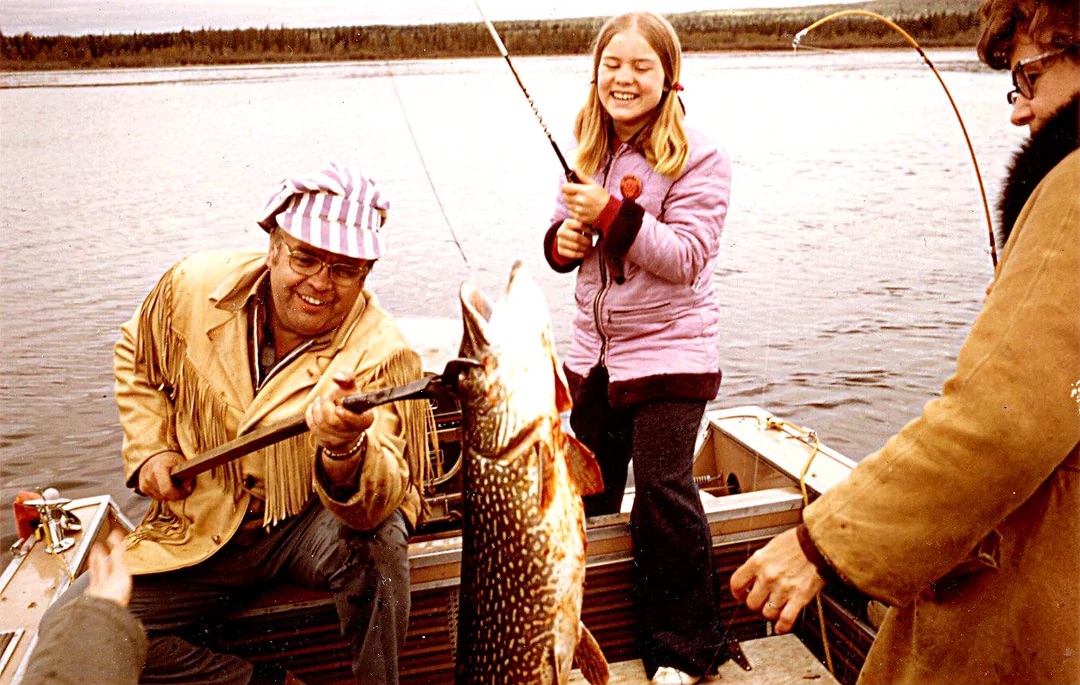 “My Mom Catching a Fish” 