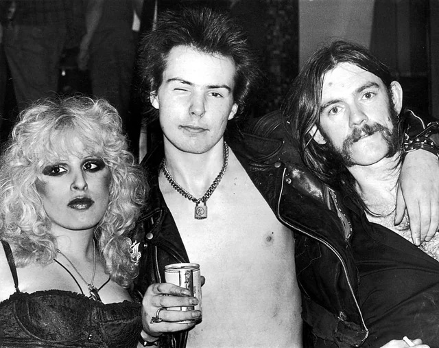 Lemmy with Nancy Spungen and Sid Vicious