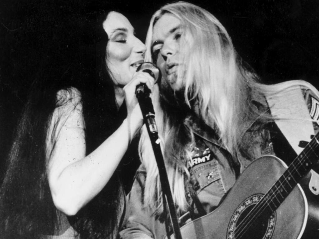 Cher and Gregg singing live in 1977.