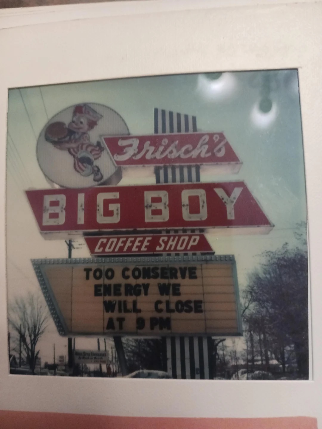 Classic Frisch's Restaurant Marquee - 1977