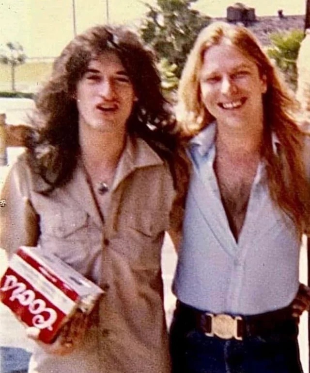 Joe Perry and Jim Dandy of the Band Black Oak Arkansas in 1976.
