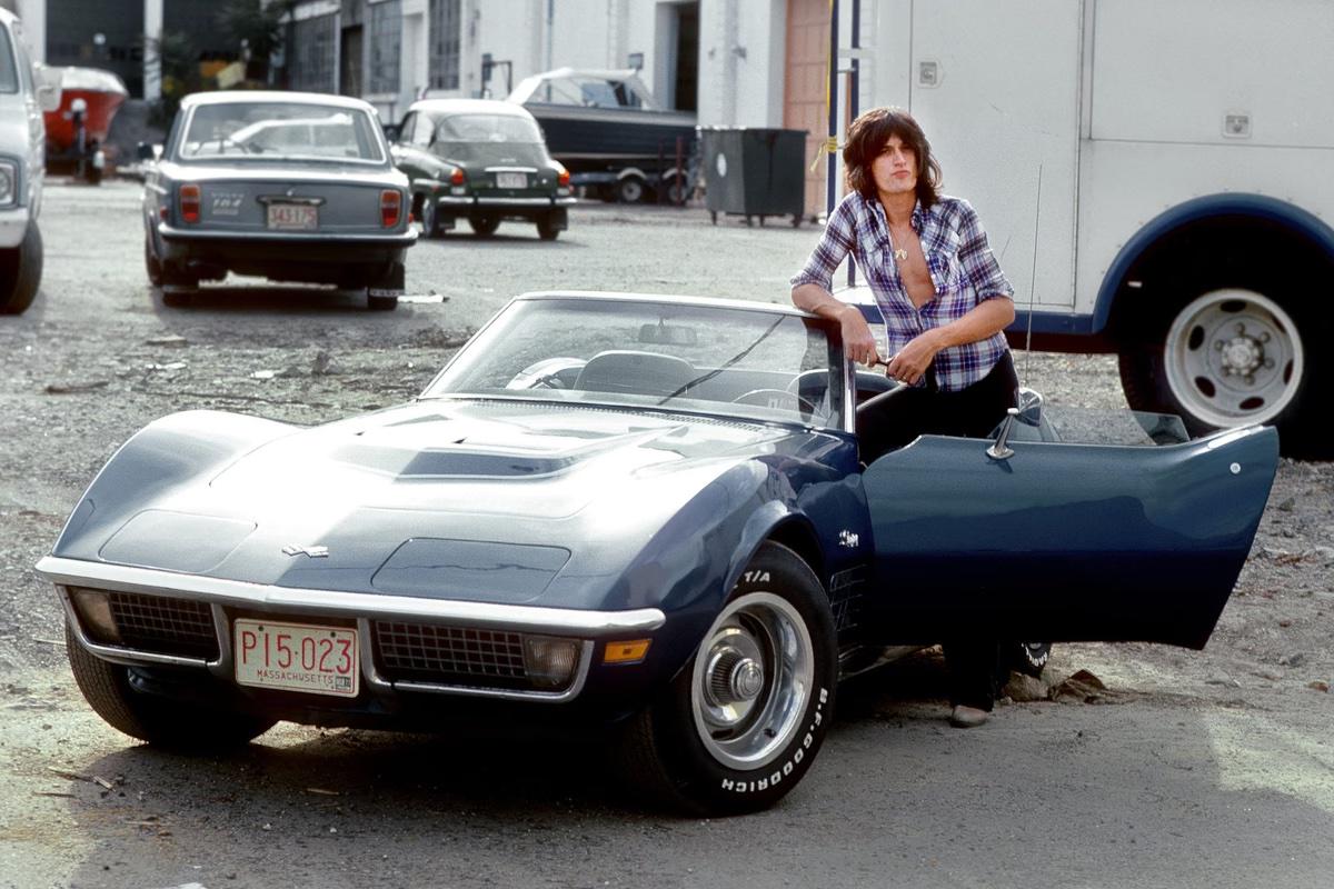 Aerosmith guitarist Joe Perry with his Corvette Stingray